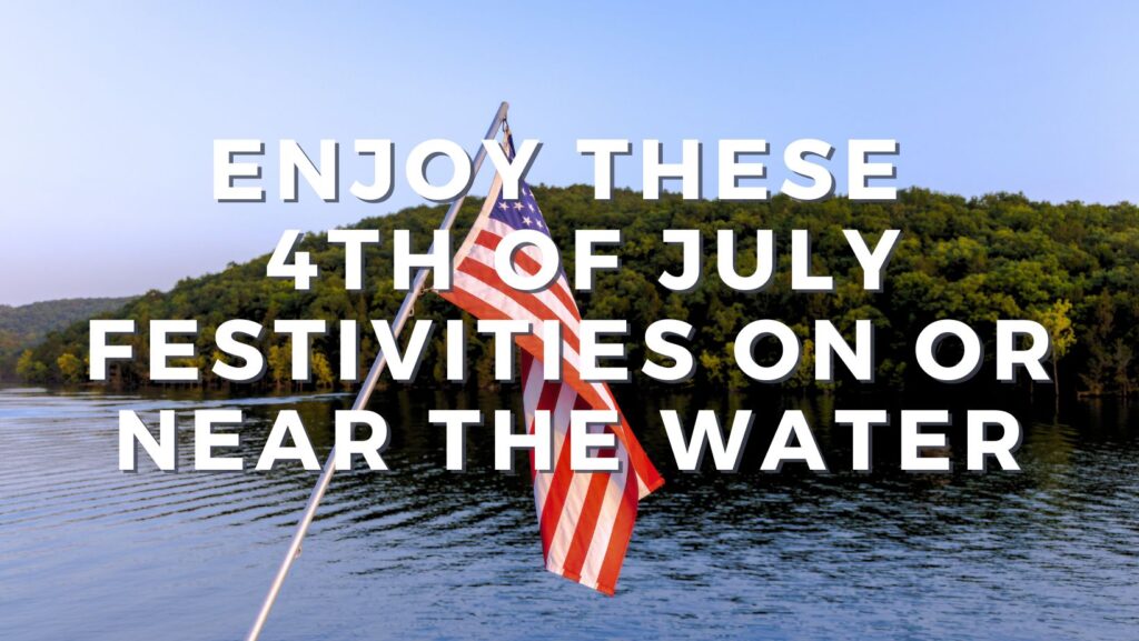 boats on town lake for 4th of july